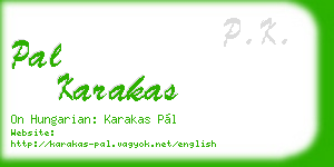 pal karakas business card