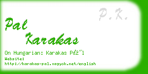 pal karakas business card